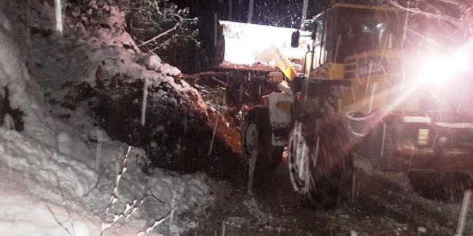 Trabzon’un Of İlçesinde Karla Mücadele