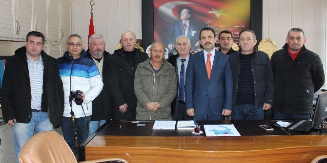 Gazetecilerden Yeni Kaymakama Ziyaret