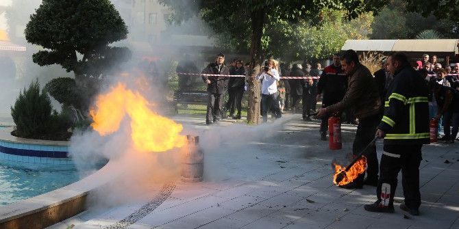 Büyükşehirde Yangın Tatbikatı