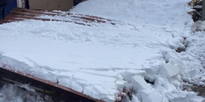 Fatsa’da İş Yeri Çatısı Çöktü