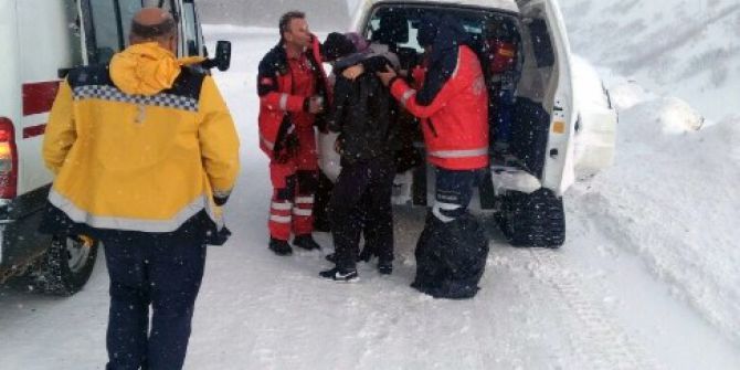 Kızakla Hasta Kurtarma Operasyonu