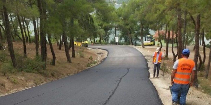 Kanyon Yolu Asfaltlanıyor