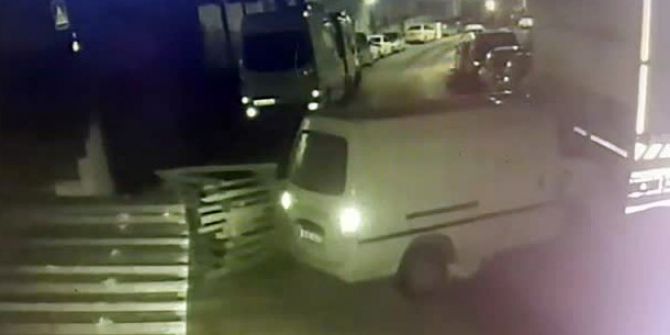 Kağıthane’deki Buzlanmanın Neden Olduğu Kaza Kamerada