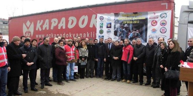 Ergene’den Halep’e Yardım Tır’ı Yola Çıktı