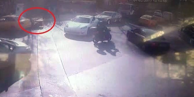 Motosiklet Kazası Kamerada
