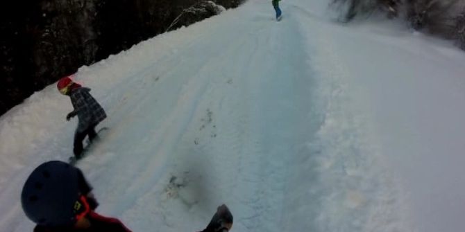 Kayak Merkezi Bitmeden Snowboardculara Mekan Oldu