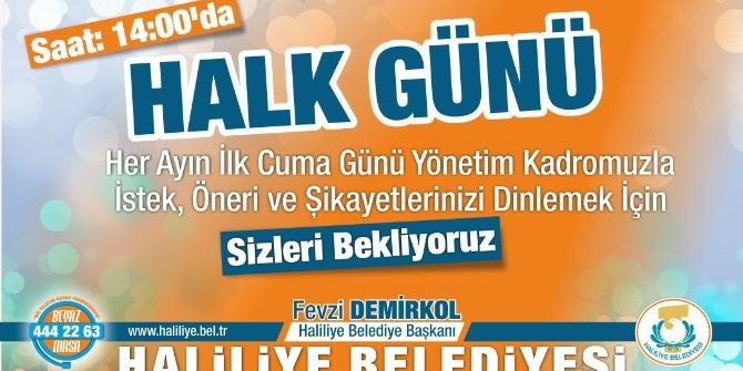 Haliliye De Halk Günü Toplantısı Yarın Yapılacak