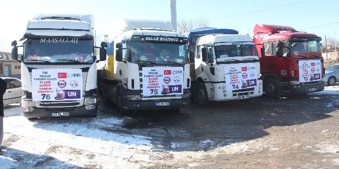 Elazığ’dan Halep’e 4 Tır Yardım