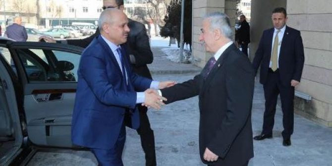 Niğde Valisi Ertan Peynircioğlu, Vali Süleyman Kamçı’yı Makamında Ziyaret Etti