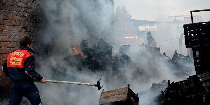Söke Meyve Sebze Halinde Yangın