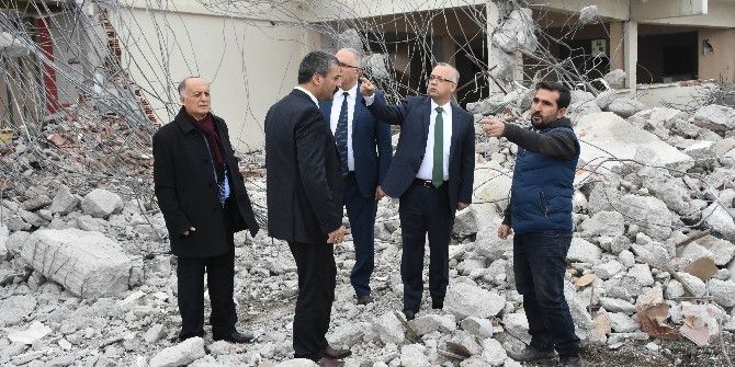 Başkan Kayda Yıkım Alanında İnceleme Yaptı