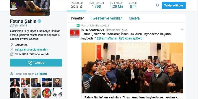 Fatma Şahin’den Kadınlara ’Umut’ Çağrısı