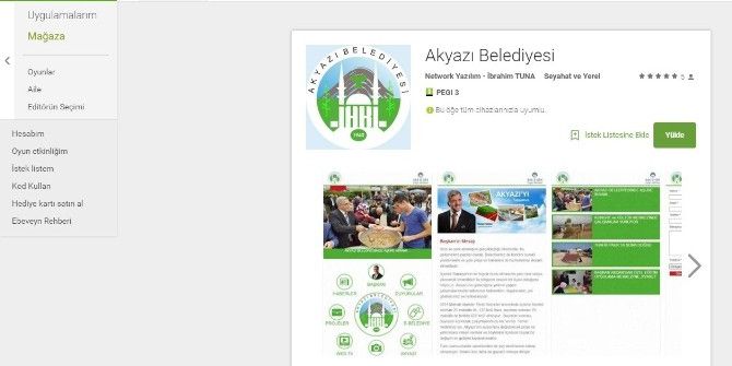 Akyazı Belediyesi Mobil Uygulaması Hizmete Girdi