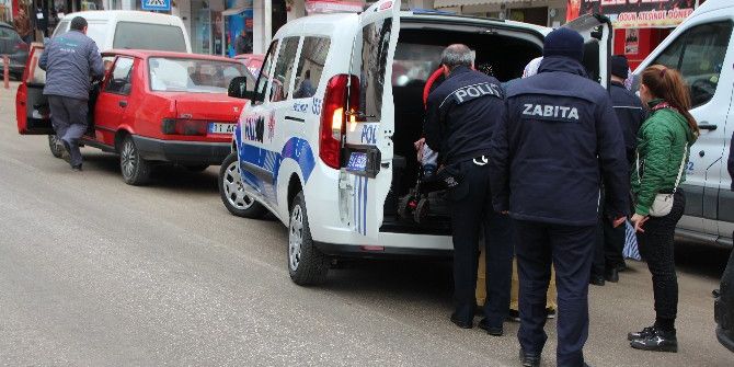 Yakalanan Dilenciler Bağırmalarıyla Adeta Caddeyi Ayağa Kaldırdı