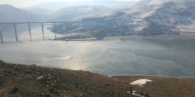 Kandil Barajı Buz Tuttu
