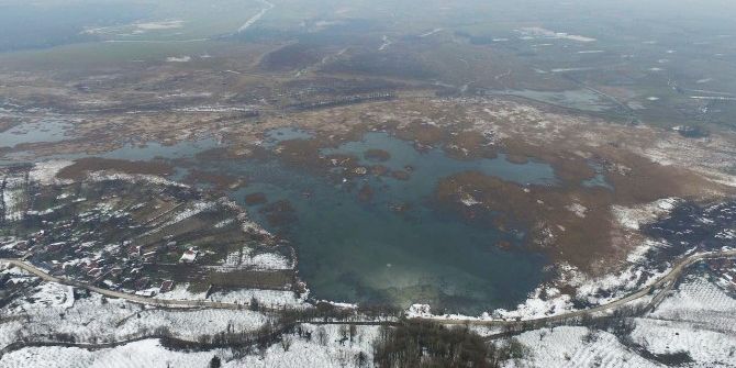 Efteni Gölü’nün Eşsiz Güzelliği Havadan Görüntülendi