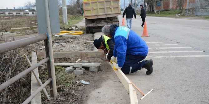 Arslanbey Yerleşkesinde Kaldırım Çalışması