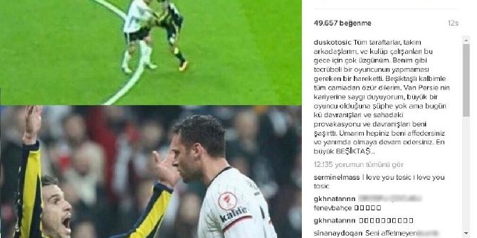 Tosic, Özür Diledi