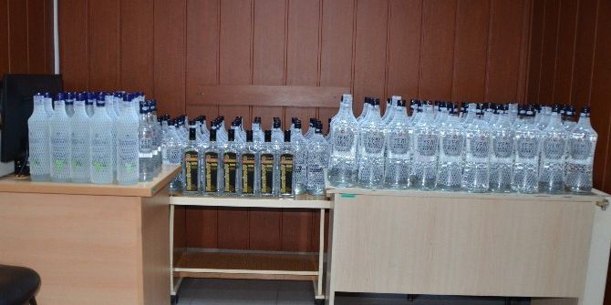 Bafra’da Kaçak İçki Operasyonu