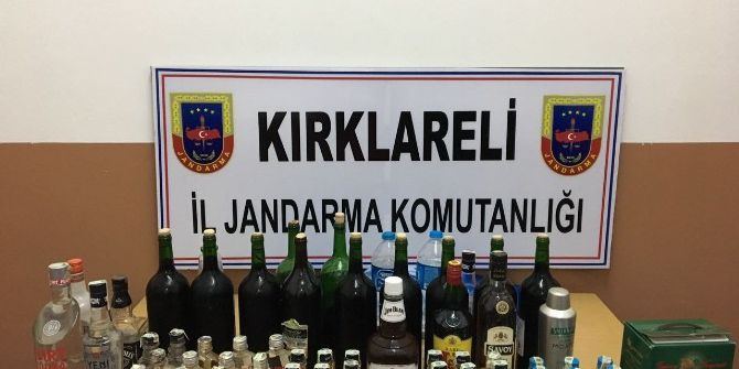Kırklareli’nde 56 Şişe Kaçak İçki Ele Geçirildi