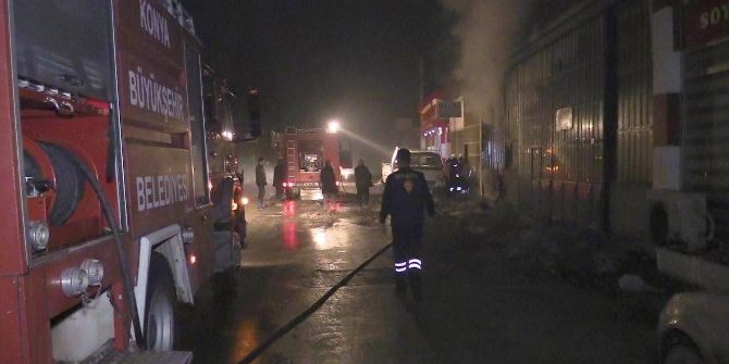 Konya’da Mobilya Atölyesinde Yangın