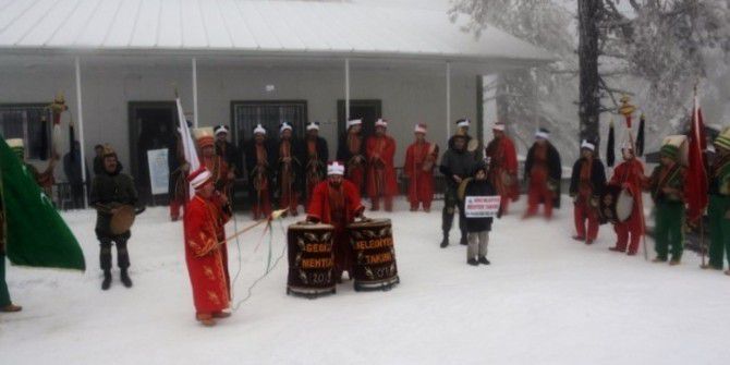 Muratdağı Termal Kayak Merkezi’nde Mehter Gösterisi