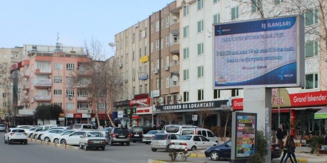 İşkur İlanları Dijital Reklam Panolarında Yer Alıyor