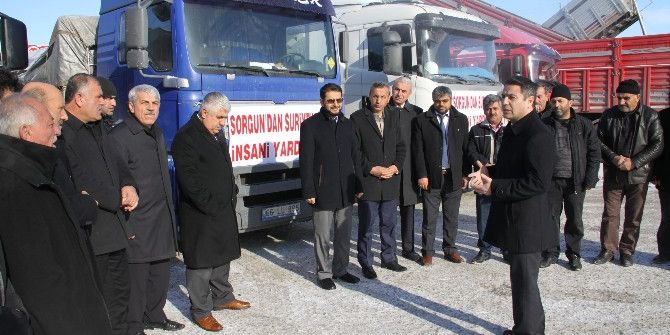 Sorgun’dan Suriye’ye Yardım Tırları Yola Çıktı