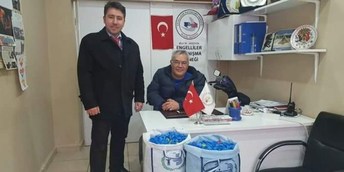 Bozüyük Belediyesi Çalışanlarından Mavi Kapak Kampanyasına Destek