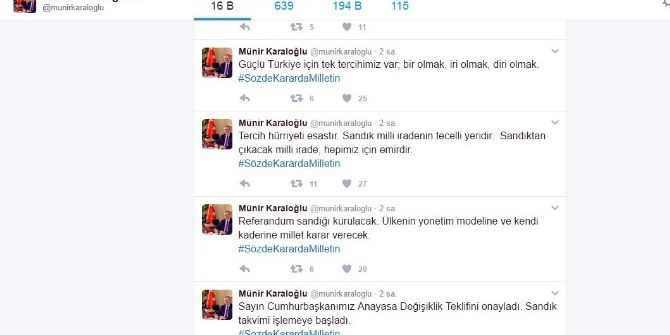 Vali Karaloğlu’dan Referandum Paylaşımı