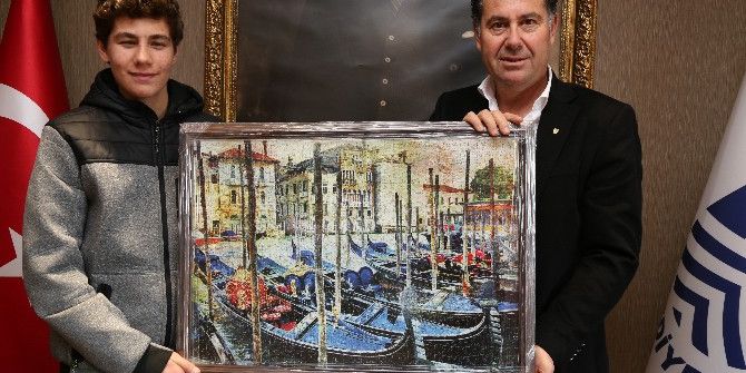 Hayranından Başkan Kocadon’a Puzzle Hediyesi