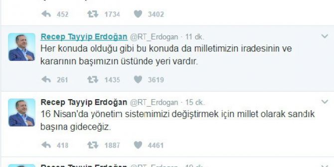Cumhurbaşkanı Erdoğan’dan Referandum Açıklaması