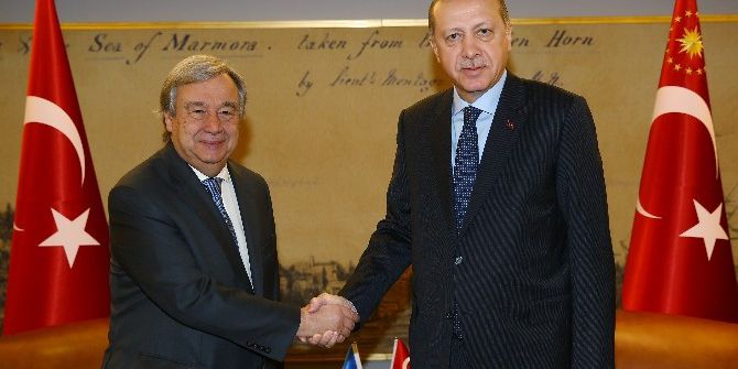 Cumhurbaşkanı Erdoğan, Bm Genel Sekreteri Guterres’i Kabul Etti