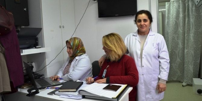 Biga Devlet Hastanesi Mobil Kanser Tarama Aracı Hizmete Girdi