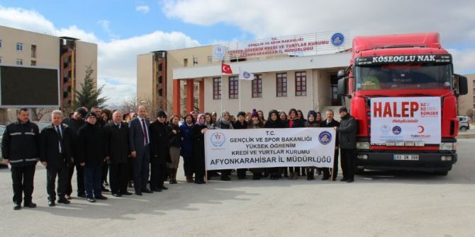 Kyk’lı Öğrenciler Halep’e Bir Tır Yardım Malzemesi Yolladı