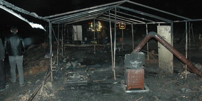 Mevsimlik Tarım İşçilerinin Kaldığı Çadırlar Yandı