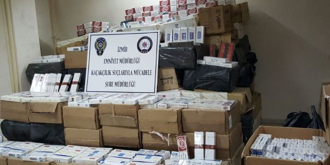 İzmir’de 788 Bin Tl’lik Kaçak Sigara Operasyonu