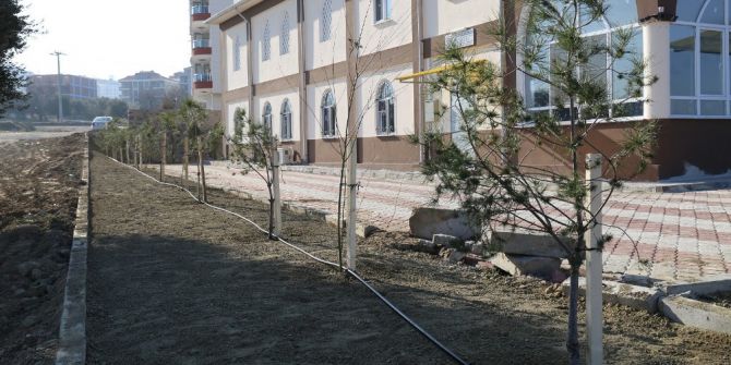 Hz. Ebu Bekir Camii’nin Çevresi Fidanlarla Donatıldı