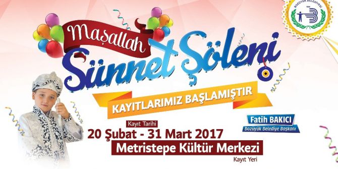 Bozüyük Belediyesi Toplu Sünnet Şöleni Kayıtları Başlıyor