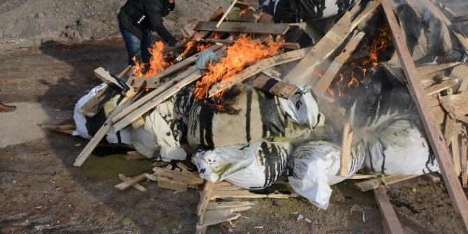 Aksaray’da 1 Ton 180 Kilo Esrar Yakılarak İmha Edildi