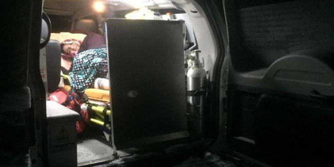 Solunum Yetmezliği Bulunan Hastanın İmdadına Paletli Ambulansla Yetiştiler