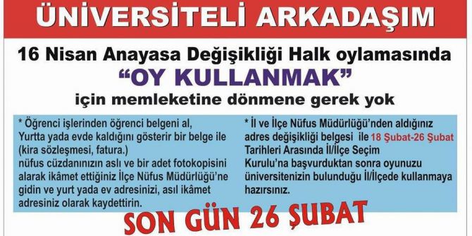 Ak Parti Konya’dan Seçmen Listesi Ve Üniversiteli Seçmen Uyarısı