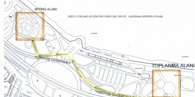 Rize’de, Yürüyüş Ve Gösteri Yapılacak Yerler Belirlendi