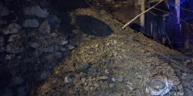 Şişli’de İstinat Duvarı Çöktü