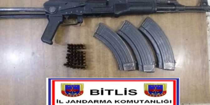 Bitlis’te Kaleşnikof Piyade Tüfeği Ele Geçirildi