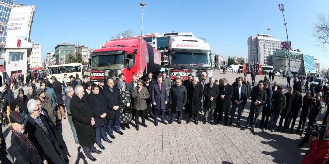 Gaziosmanpaşa’dan Halep’e Yardım Tırları Dualarla Yola Çıktı