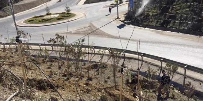 Vezirhan Beldesi Yeşilleniyor