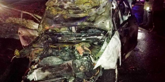 1 Kişinin Yanarak Öldüğü Kazada Kaçan 3 Kişi Yakalandı