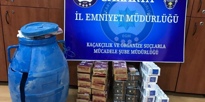 Peynir Bidonundan Kaçak Sigara Çıktı