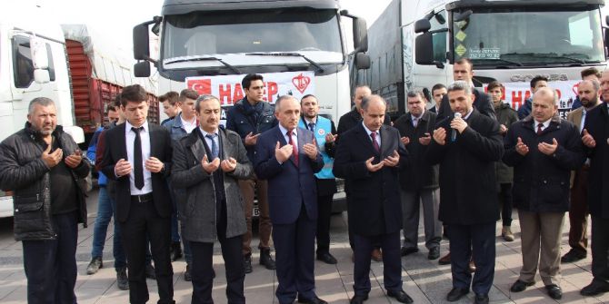 Karabük’ten Halep’e 3 Yardım Tır’ı Yola Çıktı